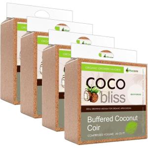 imageBuffered Coco Bliss 10lbs  100 Buffered Organic Coco Coir for Plants ampamp Gardening  Cocopeat for Garden Soil Seed Starter Soil ampamp Mulch  Organic Coconut Coir Brick  Coconut Fiber Potting MixBuffered Coco Bliss 40lbs