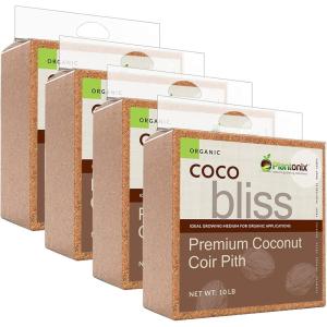 imageCoco Bliss 10lbs  Organic Coco Coir for Plants  OMRIListed Coco Coir Brick for Garden Soil ampamp Potting Mixes  Coconut Fiber Substrate Mixes with Potting Soil for Indoor Plants ampamp Outdoor PlantsCoco Bliss 40lbs