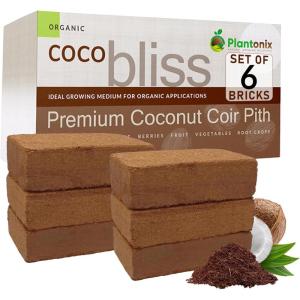 imageCoco Bliss 650gm Bricks 6Pack  Organic Coco Coir for Plants  OMRIListed Coco Coir for Garden Soil ampamp Potting Mixes  Coconut Fiber Mixes with Potting Soil for Indoor Plants ampamp Outdoor PlantsCoco Bliss 650gm 6 Bricks