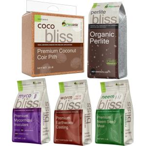imageCoco Coir  Organic Perlite  Mycorrhizal Root Inoculant  Worm Castings  Neem Meal Fertilizer  All Natural Plant Fertilizer ampamp Potting Soil Mix  Organic Coco Coir for Plants Flowers ampamp Gardening