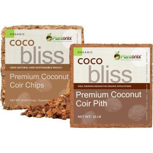 imageCoco Coir 10lbs  Coco Chips for Plants 10lbs  Organic Coco Coir Brick ampamp Coco Coir Chips  Coconut Bricks for Plants  Bulk Coco Husk ampamp Coconut Mulch Bundle  Garden Soil ampamp Potting Soil Mix