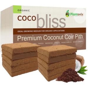imageCoco Coir 250gm Bricks 10Pack  Organic Coco Coir for Plants ampamp Gardening  OMRIListed Cocopeat for Garden Soil Seed Starter Soil ampamp Mulch  Organic Coconut Bricks  Coconut Fiber Potting MixCoco Bliss 250gm 10 Bricks