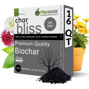 imageCoco Coir 650gm Bricks  Worm Castings  Mycorrhizal Inoculant  Neem Meal Fertilizer  Organic Biochar for Plants  All Natural Soil Amendments for Plants  Organic Coco Coir for Plants ampamp GardeningChar Bliss 16 Qts