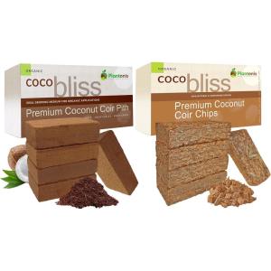 imageCoco Coir 650gm Bricks 5Pack  Coco Chips 650gm Bricks 5Pack  Organic Coco Coir for Plants ampamp Coco Chips for Plants  Coconut Husk Chips  Coconut Coir Bricks  Coconut Mulch Potting Soil Mix