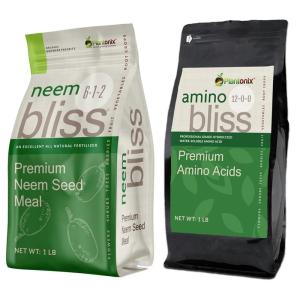 imageNeem Bliss 1lb  Amino Bliss 1lb  Neem Cake for Plants ampamp Amino Acids for Plants  Neem Seed Meal  Neem Fertilizer  Neem Powder for Plants  Hydrolyzed Amino Acids for Gardening ampamp Potting Soil