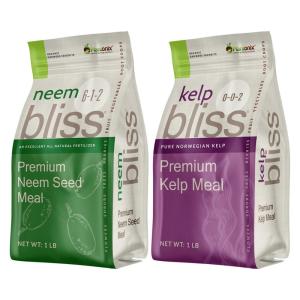 imageNeem Bliss 1lb  Kelp Bliss 1lb  Neem Cake for Plants  Kelp Meal Organic Fertilizer for Plants ampamp Gardening  Natural Plant Food Rich in Vitamins ampamp Nutrients