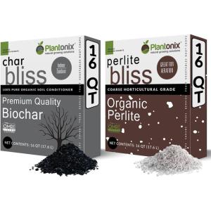 imagePerlite Bliss 16 Qts  Char Bliss 16 Qts  Organic Perlite for Plants ampamp Organic Biochar for Plants  Biochar Soil Amendment  Charcoal for Plants  Horticultural Perlite Bulk Soil Amendment