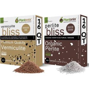 imagePerlite Bliss 16 Qts  Vermiculite Bliss 16 Qts  Organic Perlite for Plants ampamp Vermiculite for Gardening  Horticultural Perlite Bulk Soil Amendment  Fine Vermiculite for Plants ampamp Potting Soil