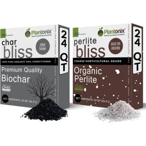 imagePerlite Bliss 24 Qts  Char Bliss 24 Qts  Organic Perlite for Plants ampamp Organic Biochar for Plants  Biochar Soil Amendment  Charcoal for Plants  Horticultural Perlite Bulk Soil Amendment