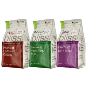 imageWorm Bliss 1 Qt  Neem Bliss 1lb  Kelp Bliss 1lb  Organic Worm Castings for Plants  Neem Meal Fertilizer  Kelp Meal Fertilizer  Organic Fertilizers for Plants Flowers ampamp Gardening