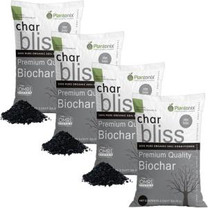 imageChar Bliss 4 Cubic Ft  Organic Biochar for Plants  OMRIListed Biochar Soil Amendment Organic  Horticultural Charcoal for Plants Gardening amp Potting Soil  100 Natural and Renewable Bio CharBiochar 4 Cubic Ft